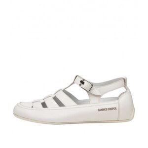 NWT Candice Cooper ROCK T-BAR - Leather sandals - Ice White